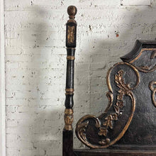 Load image into Gallery viewer, Baroque King Black Wood Bed
