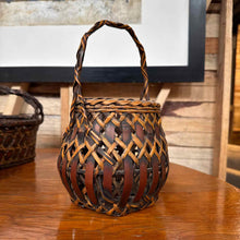 Load image into Gallery viewer, Antique Japanese Woven Basket Decorative Accessory
