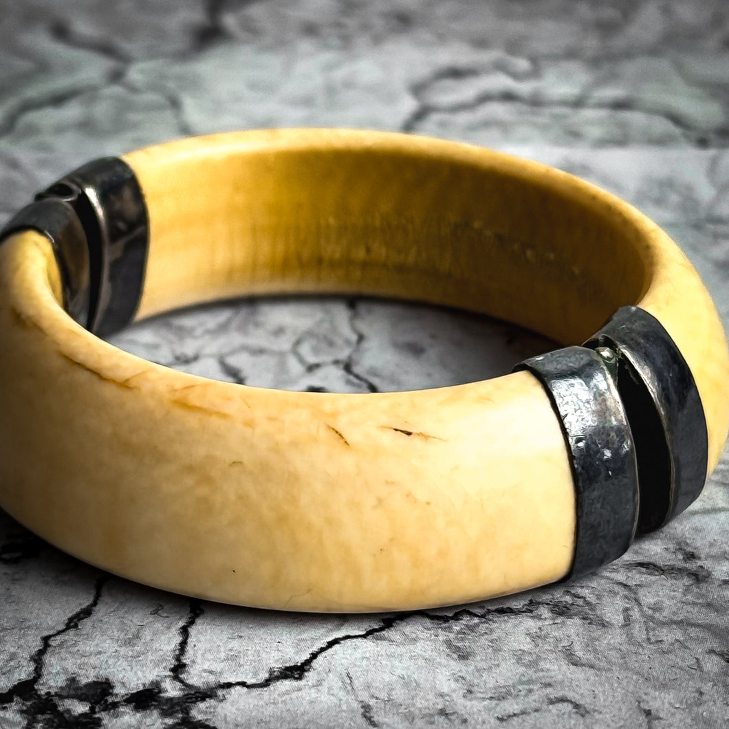 Vintage Artisan Tribal Bone Bangle