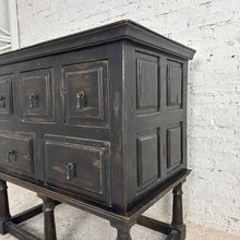 Load image into Gallery viewer, Spanish Revival Black Chest on Stand
