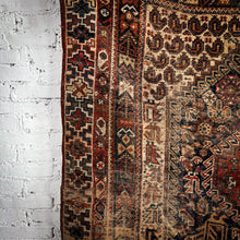 Load image into Gallery viewer, 17th Century Qashqai Wool Area Persian Knotted Rug

