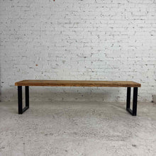 Load image into Gallery viewer, Industrial Solid Wood Sled Leg Bench
