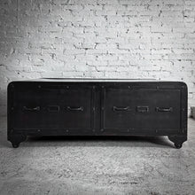 Load image into Gallery viewer, Industrial Black Bent Steel Cocktail Table
