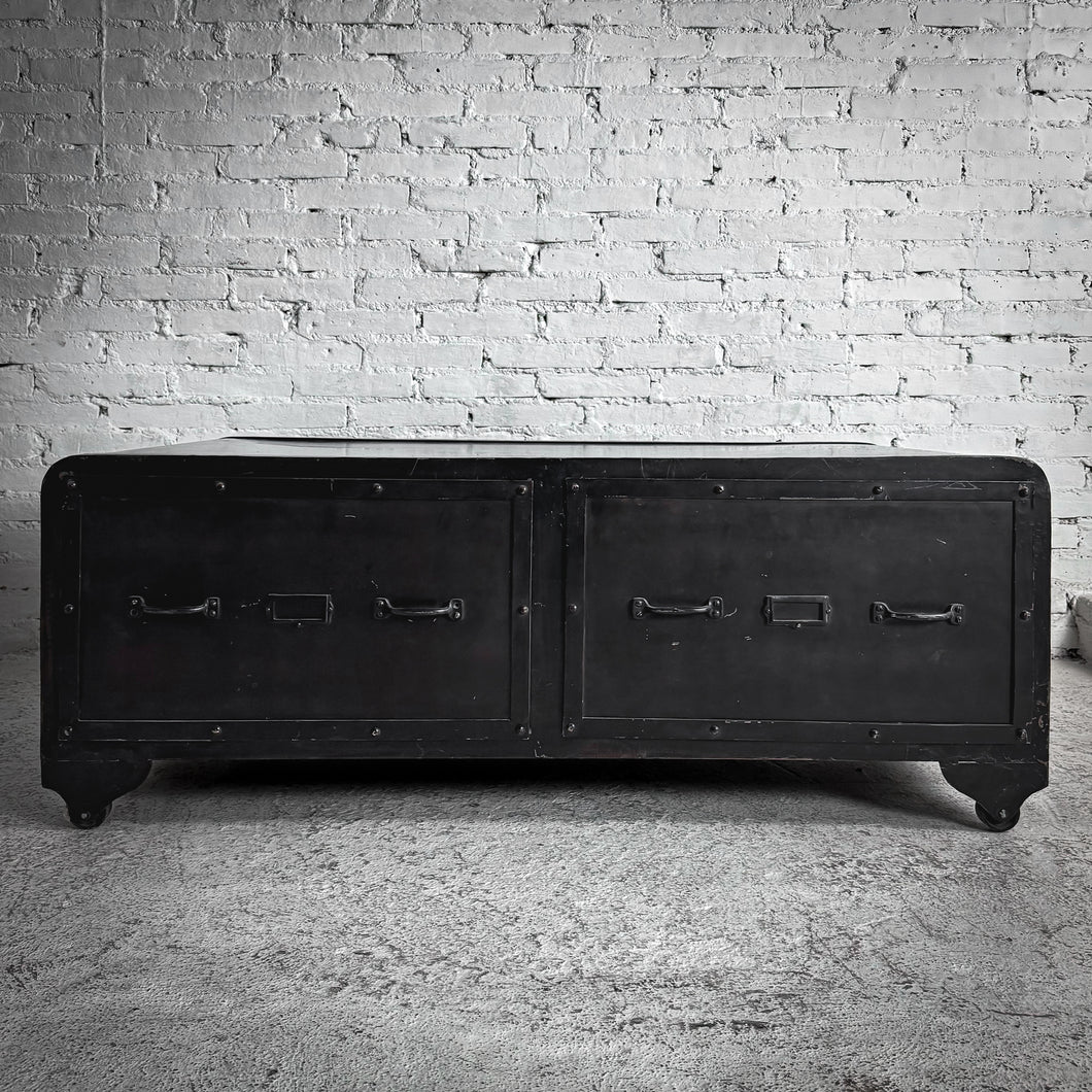 Industrial Black Bent Steel Cocktail Table
