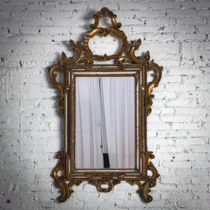 Baroque Fretwork Gilded Wood Wall Mirror