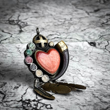 Load image into Gallery viewer, 1983 Mitchell C. Zephier Lakota Mixed Metals Brooch
