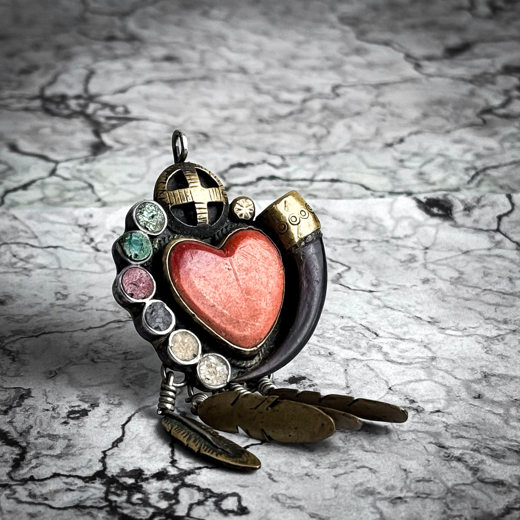 1983 Mitchell C. Zephier Lakota Mixed Metals Brooch