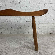 Load image into Gallery viewer, Sculptural Triple-Seat Wood Slab Bench

