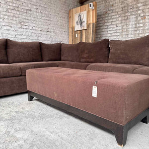 5 Piece Contemporary Chenille Sectional Sofa