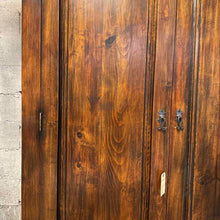 Load image into Gallery viewer, Neoclassical Stained Pine Armoire Cabinet
