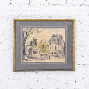 20th Century Guy De Neyrac Impressionism Watercolor Landscape Painting