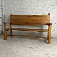 Load image into Gallery viewer, Arts &amp; Crafts Solid Oak Bench
