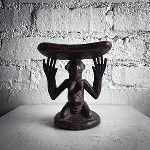 African Wood Headrest Ethnic Arts
