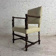 Load image into Gallery viewer, Antique Renaissance Revival Carved Wood Armchair
