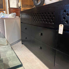 Load image into Gallery viewer, Contemporary Black Lacquer Wood Cabinet
