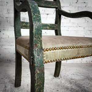 Rustic Weathered Wood Armchair