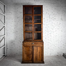 Load image into Gallery viewer, 2 Piece Early 19th Century Utilitarian Pine China Cabinet
