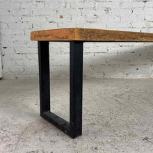 Load image into Gallery viewer, Industrial Solid Wood Sled Leg Bench

