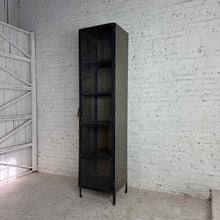 Load image into Gallery viewer, Industrial Gunmetal Steel Glass Vitrine
