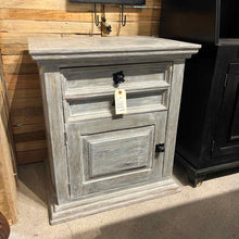 Load image into Gallery viewer, Rustic Mexican Grey-Wash Nightstand
