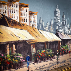 1970's Joanna Tiunin Cityscape Impressionism Oil Landscape Painting