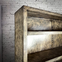 Load image into Gallery viewer, Large Farmhouse Gray Veneer Bookcase
