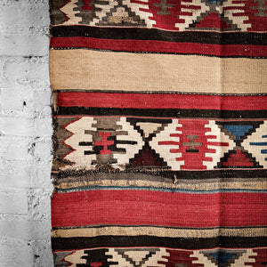 Turkish Wool Area Kilim Flatweave Rug