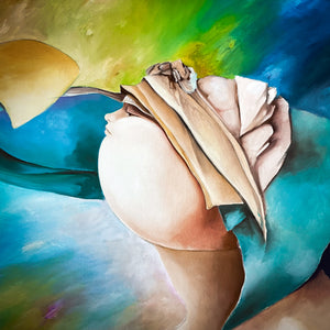 1987 Teté Marella Modern Abstract Oil Painting