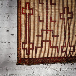 African Woven Palm & Leather Natural Fiber