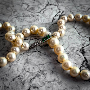 Vintage Traditional Cultured Akoyo Pearl Multi-Strand Necklace