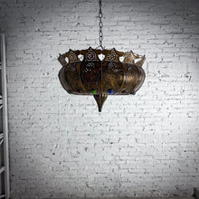 Load image into Gallery viewer, Moroccan Round Brass Pendant Light
