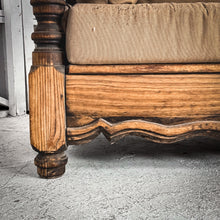 Load image into Gallery viewer, Vintage 3 Seat Hacienda Style Hardwood Sofa
