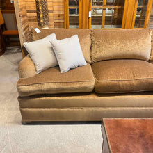 Load image into Gallery viewer, Traditional Brown Velour Sofa
