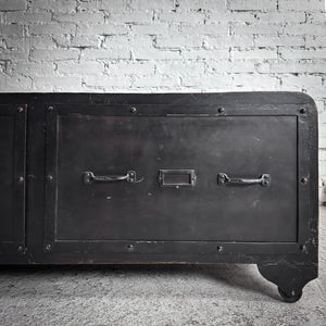Industrial Black Bent Steel Cocktail Table