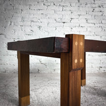 Load image into Gallery viewer, Industrial Farmhouse Hammered Tray Copper Side Table

