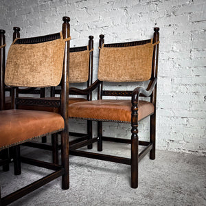 Set of 6 Evos W-64 Leather Alder Dining Chair