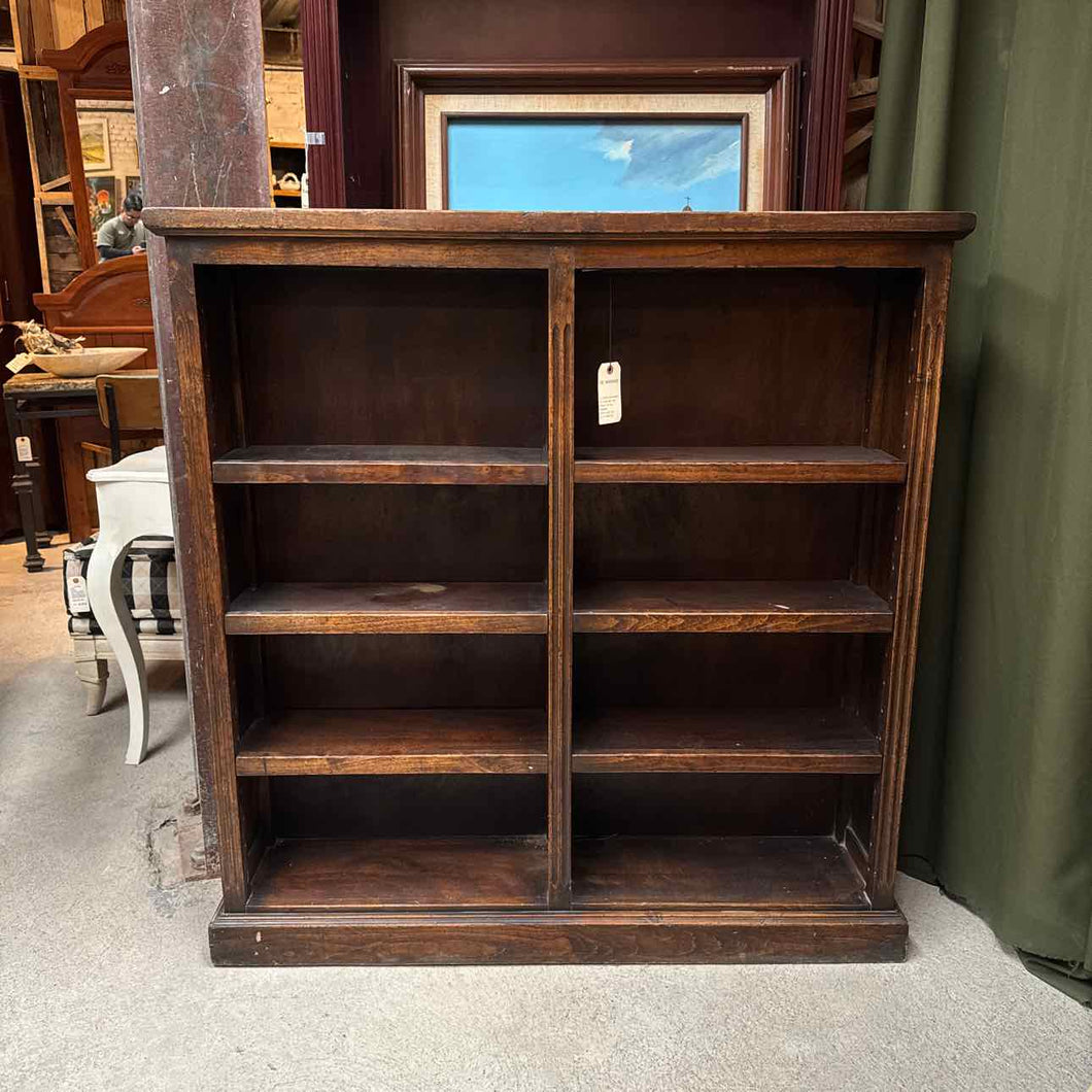Neoclassical Darkened Walnut Bookcase