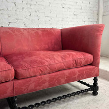 Load image into Gallery viewer, Spanish Baroque Revival-Style Ebonized Wood &amp; Silk Sofa
