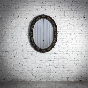 Baroque Aged Bronze Wood Wall Mirror