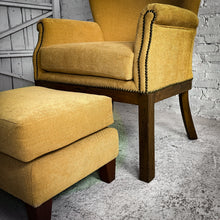 Load image into Gallery viewer, 2 Piece Transitional Fabric Yellow Armchair
