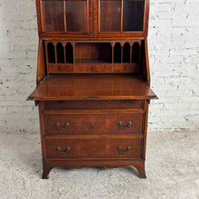 Load image into Gallery viewer, Queen Anne Style Burl Walnut Double-Dome Secretary Bookcase
