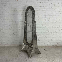 Load image into Gallery viewer, Mexican Punched Tin Swivel Floor Mirror
