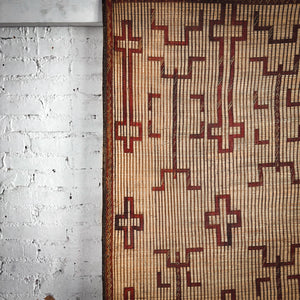 African Woven Palm & Leather Natural Fiber