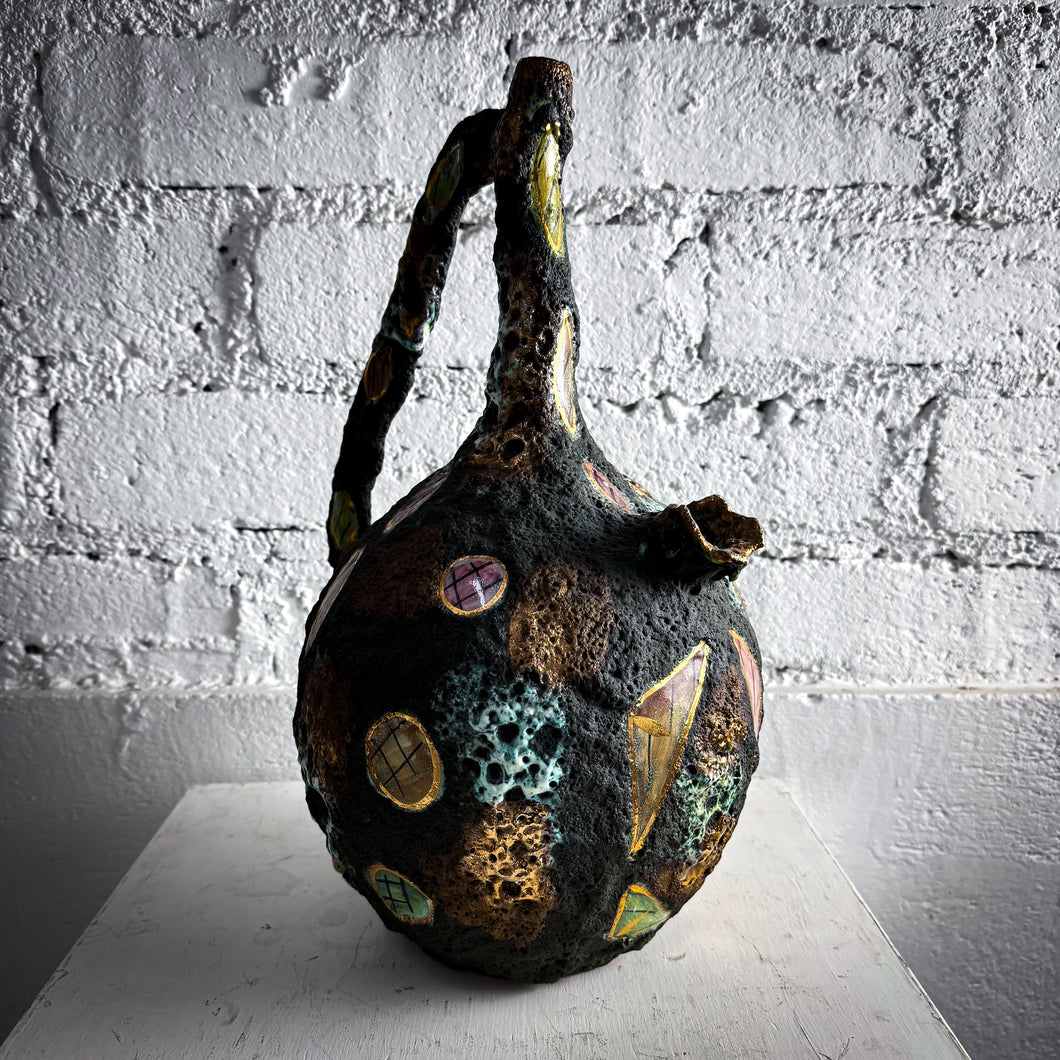 Vintage Italo Casini Brutalist Handmade Volcanic Ceramics