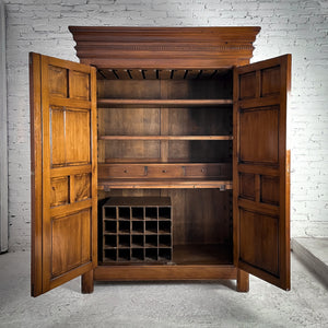 Transitional Wood Wine Cabinet
