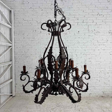 Load image into Gallery viewer, 12-Light Spanish Revival Wrought Iron Chandelier
