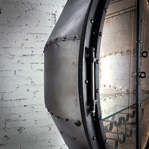 Round Industrial Studded Iron Bar Cabinet