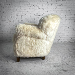 Restoration Hardware Sheepskin Lounge Chair