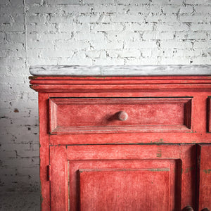 Vintage Swedish Painted Oak Sideboard