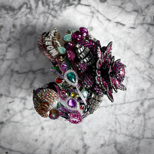 Lynn Carlton Eclectic Mixed Materials Clamper Bracelet